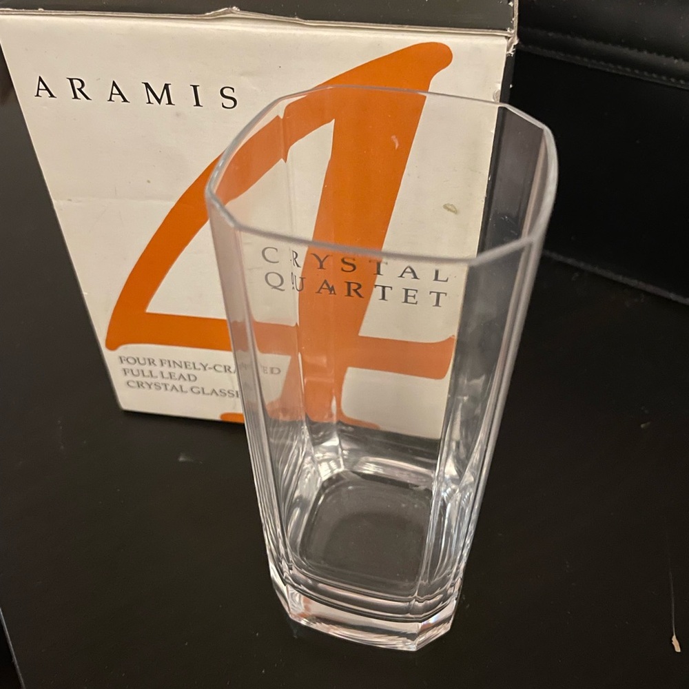 Set of Four Aramis Crystal Quartet Glasses